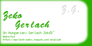zeko gerlach business card
